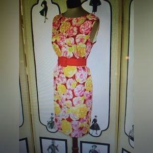 Vintage floral sheath dress